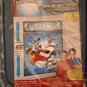 NEW - Power Ranger Birthday Invites, Thank You Cards, AND Wall Decoration Set